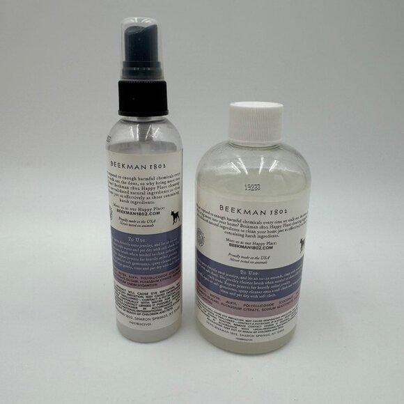 Beekman 1802 Happy Place Lavender Jewelry Cleaner 8oz & 4oz Bottle Set - Picture 4 of 7